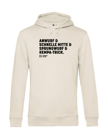 Unisex Hoodie - HANDBALLHELDEN Anwurf Schnelle Mitte Sprungwurf Kempa-Trick